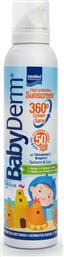 Intermed Αδιάβροχο Βρεφικό Αντηλιακό Spray Babyderm 360 για Πρόσωπο & Σώμα SPF50 200ml από το Pharm24