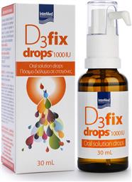 Intermed D3 Fix Drops Βιταμίνη για Ανοσοποιητικό 1000iu 30ml