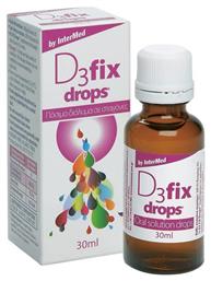 Intermed D3 Fix Drops Βιταμίνη για Ανοσοποιητικό 200iu 30ml