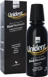 Intermed Unident Whitening Black Mouthwash Στοματικό Διάλυμα για Λεύκανση 250ml