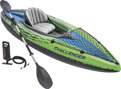 Intex Challenger K1 68305 Φουσκωτό Kayak Θαλάσσης 1 Ατόμου Πολύχρωμο από το Moustakas Toys