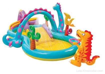 Intex Dinoland Play Center Παιδική Πισίνα Φουσκωτή 302x229x112εκ. από το Moustakas Toys