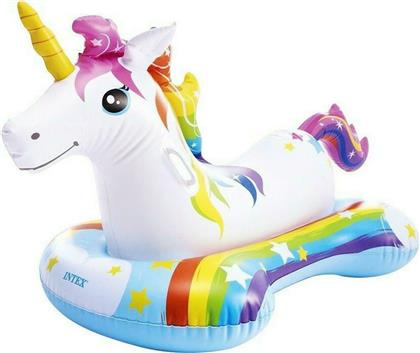 Intex Παιδικό Φουσκωτό Ride On Θαλάσσης Unicorn με Χειρολαβές Λευκό 163εκ. από το Plus4u