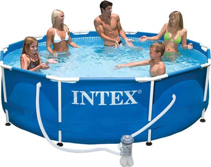 Intex Πισίνα PVC με Μεταλλικό Σκελετό 305x305x76εκ.