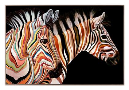 InTheBox Color Zebra Πίνακας σε Καμβά 93x63cm από το Agiovlasitishome