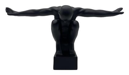 InTheBox Διακοσμητικό Αγαλματίδιο Πολυρητίνης Leko σε Μαύρο 40x15x19cm