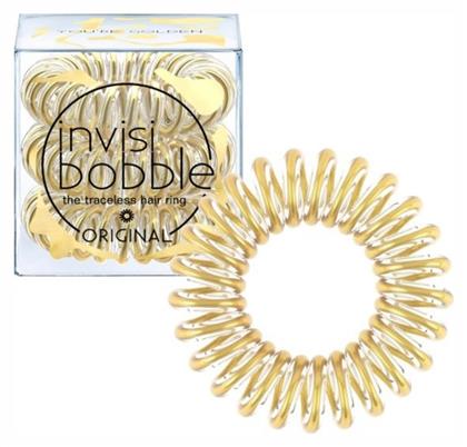 Invisibobble Original 3τμχ Σπιράλ Λαστιχάκια Χρυσό από το Zizel