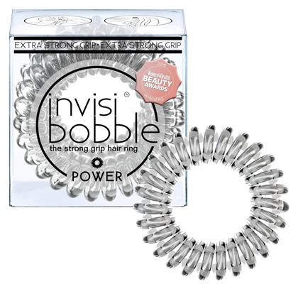 Invisibobble Power 3τμχ Σπιράλ Λαστιχάκια Διάφανο