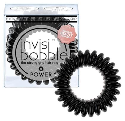 Invisibobble Power 3τμχ Σπιράλ Λαστιχάκια Μαύρο 3τμχ