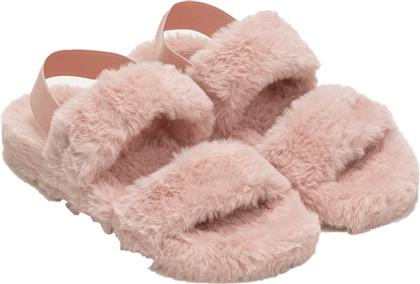 Issue Fashion Χειμερινές Γυναικείες Παντόφλες με γούνα σε Ροζ Χρώμα