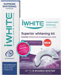 iWhite Superior Whitening Kit Λεύκανσης Δοντιών με Μασελάκι 10τμχ & Οδοντόκρεμα 75ml από το Pharm24