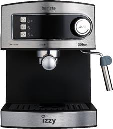 Izzy 6823 Barista Μηχανή Espresso 850W Πίεσης 20bar Ασημί από το Media Markt