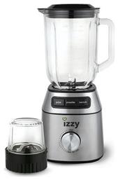 Izzy BL-633A Μπλέντερ για Smoothies με Γυάλινη Κανάτα 1.5lt 700W Inox