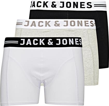 Jack & Jones Ανδρικά Μποξεράκια White / Grey / Black 3Pack