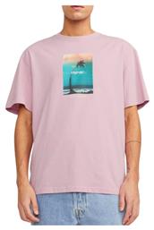 Jack & Jones Ανδρική Μπλούζα Κοντομάνικη Pink Nectar από το Altershops