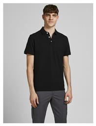 Jack & Jones Ανδρική Μπλούζα Κοντομάνικη Polo Μαύρη από το Modivo