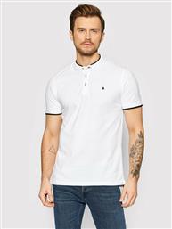Jack & Jones Ανδρική Μπλούζα με Κουμπιά Κοντομάνικη Λευκή