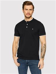 Jack & Jones Ανδρική Μπλούζα με Κουμπιά Κοντομάνικη Μαύρη από το Modivo