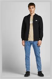 Jack & Jones Ανδρική Φούτερ Ζακέτα με Κουκούλα και Τσέπες Μαύρη από το Modivo