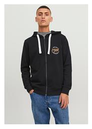 Jack & Jones Ανδρική Φούτερ Ζακέτα με Κουκούλα Μαύρη από το Modivo