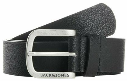 Jack & Jones Ανδρική Ζώνη από Δερματίνη Μαύρη