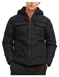 Jack & Jones Ανδρικό Χειμωνιάτικο Μπουφάν Puffer Μαύρο από το Karakikes