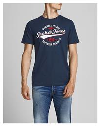 Jack & Jones Ανδρικό T-shirt Navy Blazer Με Στάμπα