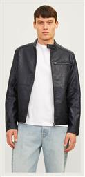 Jack & Jones Biker Μπουφάν από Δερματίνη Black