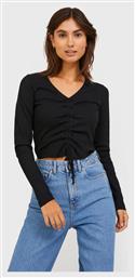 Jack & Jones Γυναικείο Crop Top Μακρυμάνικο Μαύρο από το Karakikes