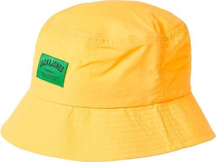 Jack & Jones Υφασμάτινo Ανδρικό Καπέλο Στυλ Bucket Κίτρινο
