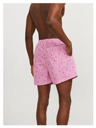 Jack & Jones Jpstfiji Ανδρικό Μαγιό Σορτς Fuchsia με Ρίγες