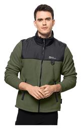 Jack Wolfskin Ανδρική Ζακέτα Fleece με Φερμουάρ Πράσινη από το MybrandShoes