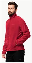 Jack Wolfskin Ανδρική Ζακέτα με Φερμουάρ Red από το Modivo