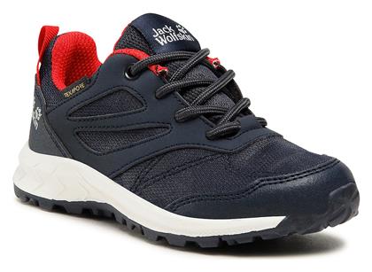 Jack Wolfskin Παιδικά Παπούτσια Πεζοπορίας Woodland Αδιάβροχα Navy Μπλε