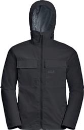 Jack Wolfskin Summer Storm Ανδρικό Μπουφάν για Άνοιξη Μαύρο από το Plus4u