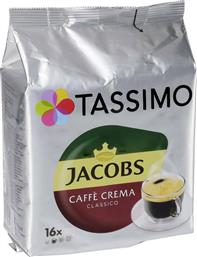 Jacobs Κάψουλες Espresso Crema Classico Συμβατές με Μηχανή Tassimo 16caps
