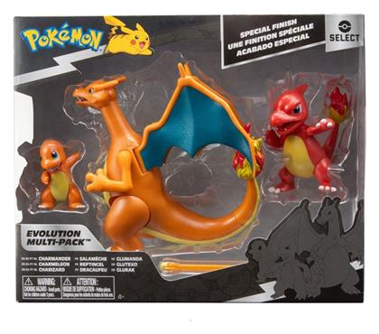 Jazwares Παιχνίδι Μινιατούρα Pokemon Charmander, Charmeleon, Charizard για 4+ Ετών