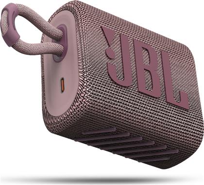 JBL Go 3 Αδιάβροχο Ηχείο Bluetooth 4.2W με Διάρκεια Μπαταρίας έως 5 ώρες Ροζ από το e-shop