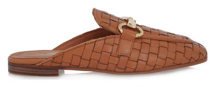 JK London Δερμάτινα Mules με Χαμηλό Τακούνι σε Ταμπά Χρώμα