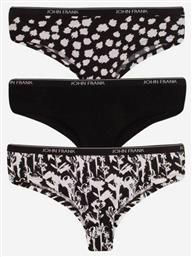 John Frank Black & White Βαμβακερά Γυναικεία Slip 3Pack από το Tres Chic