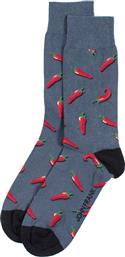 John Frank Chili Pepper Ανδρικές Κάλτσες Με Σχέδια Πολύχρωμες από το Tobros