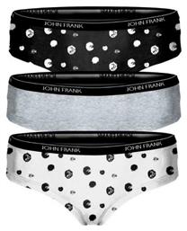 John Frank Βαμβακερά Γυναικεία Slip 3Pack Grey/White/Black από το Closet22