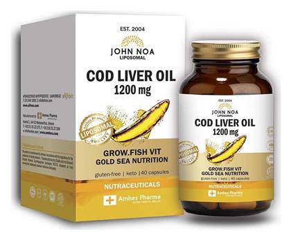 John Noa Liposomal Cod Liver Oil Ιχθυέλαιο 1200mg 40 κάψουλες