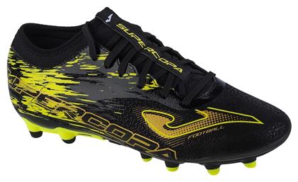 Joma Super Copa 2301 FG Χαμηλά Ποδοσφαιρικά Παπούτσια με Τάπες Μαύρα