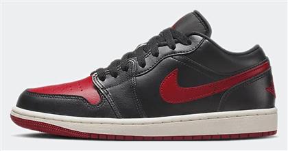 Jordan Air Jordan 1 Low Γυναικεία Sneakers Black / Sail / Gym Red από το Modivo