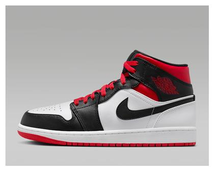 Jordan Air Jordan 1 Retro Mid Ανδρικά Μποτάκια Λευκό / Μαύρο / Gym Red