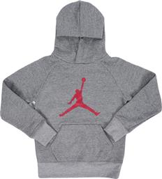 Jordan Fleece Παιδικό Φούτερ με Κουκούλα και Τσέπες Γκρι Jumpman