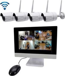 K9504-W Ολοκληρωμένο Σύστημα CCTV Wi-Fi με Οθόνη και 4 Ασύρματες Κάμερες από το Electronicplus