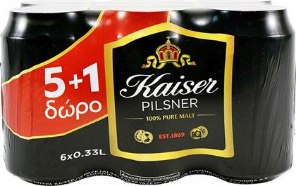 Kaiser Pilsner Lager Κουτί 6x330ml Κωδικός: 7028533