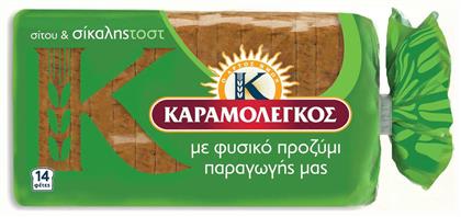 Καραμολέγκος Ψωμί Σίκαλης Τοστ Σίκαλης 340gr